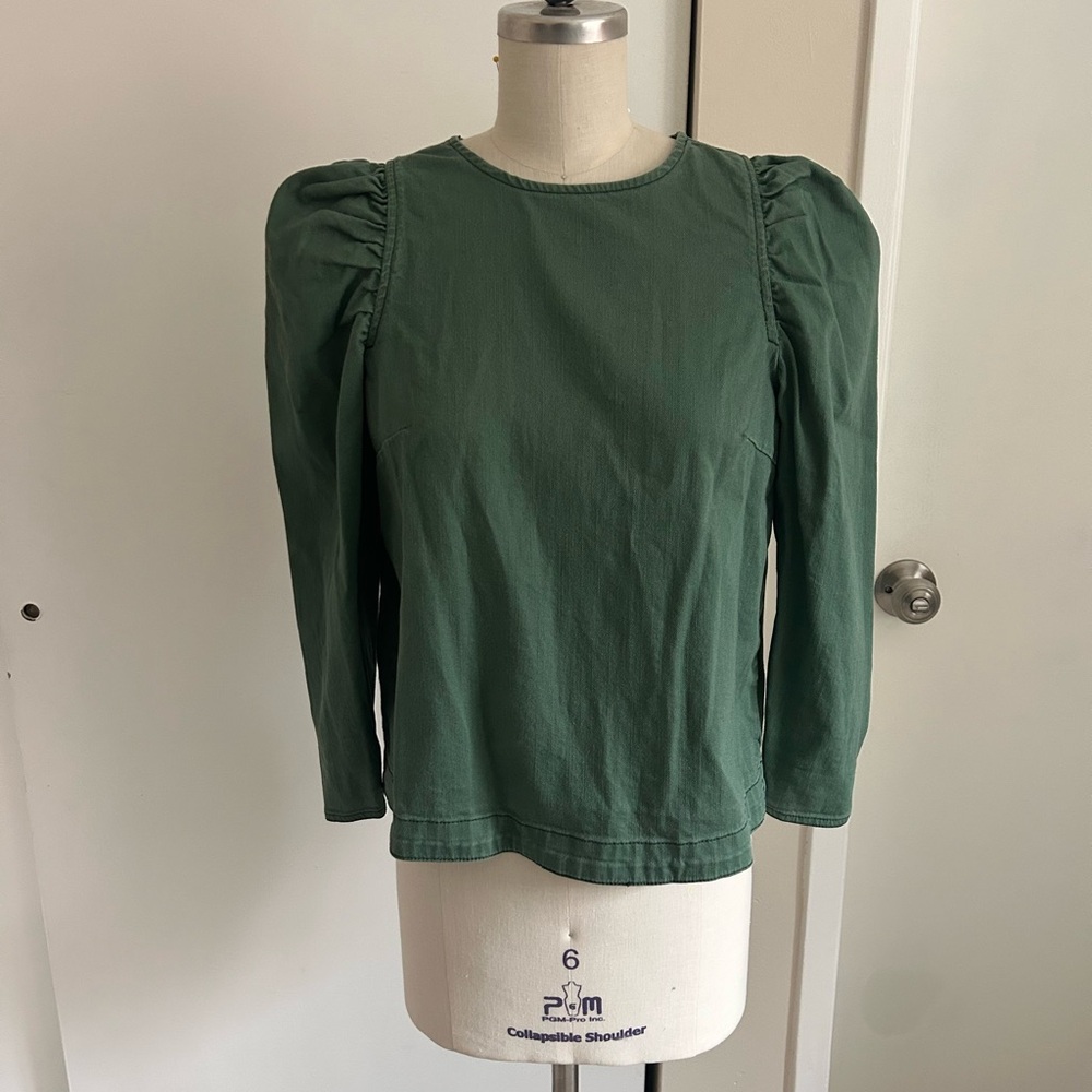 Ulla Johnson green cotton top size 4